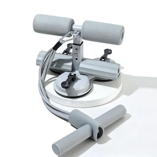 Three suction cup sit up assist device (with tension rope),grey