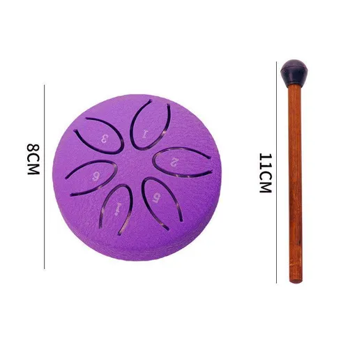 Ethereal Drum, Leaf‑Shaped Purple (Sheet Music + Mallet + Storage Pouch)