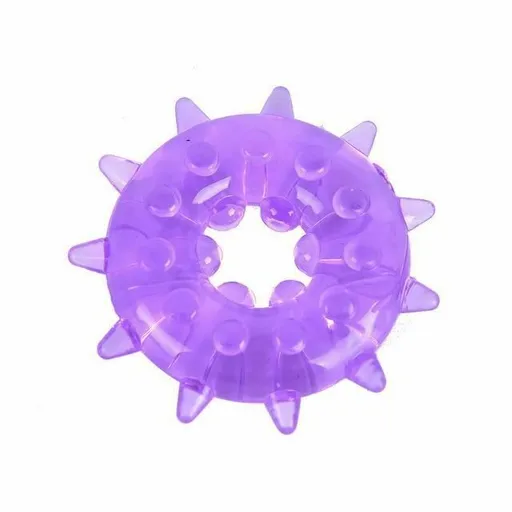 House Of Dasein Bdsm Silicone Cock Ring Snowflake Shape Ejaculation Delay Black Pink Blue Purple - Purple