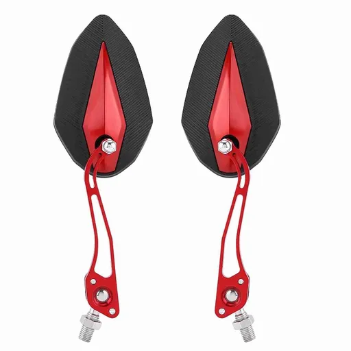 Rear View Mirror Pair 8mm 10mm Scooter Rearview Mirror Rear View Side Mirrors, sturdy high grade Hard Plastic Shell, Ultra Clear Mirror, Adjustable Viewing Angle