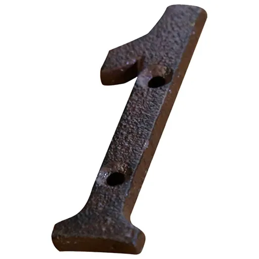 3 inch Iron House Number, Iron Black House Numbers for Outside, Metal Mailbox Numbers for Outside, Home Address Numbers for House, Matching Screws B