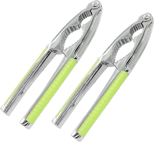 2pcs Nut Crackers Nutcracker for Walnuts, Tool for Nuts, Nut Cracker Kitchen Tool, Sturdy Nutcrackers Opener Tool Walnuts Pecan Nut, Hazelnuts, Almonds Brazil Nuts Or Other Nuts（Green）