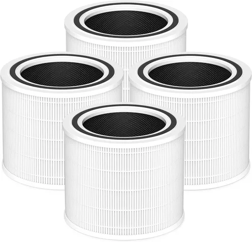 Core 200S Replacement Filter Compatible with LEVOIT Core 200S and Core 200S-P Smart WiFi Air Purifier, 3-in-1 H13 True HEPA Activated Carbon Filter, Core 200S-RF, White, 4 Pack