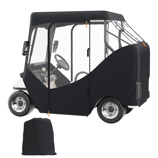 Golf Cart Enclosure, Polyester Driving Enclosure, Club Car Covers Suitable for 2-Seater Golf Carts, Sunproof and Dustproof Outdoor Cart Cover