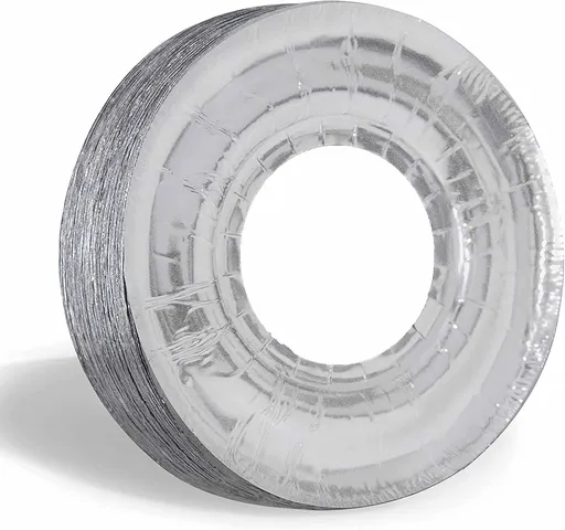 Gas stove protectors - Gas burner protectors - Aluminum foil gas stove - Gas stove foil - Kitchen accessories - Protective film - Extra thick - Universal - Cut to size - Hob protector - Round - Silver - 50 pieces