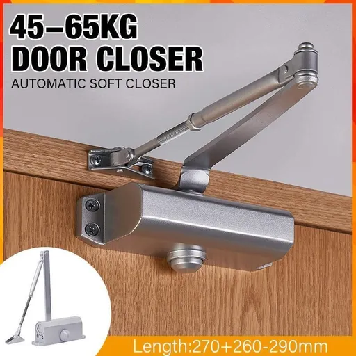Hydraulic Automatic Door Closer with Adjustable Closing Speed, Soft Close - 1 Pc