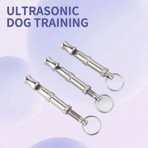 Adjustable Ultrasonic Dog Whistle for Training – Precision-Tuned Metal Whistle with Pitch Adjustment, Portable Lanyard Clip, and Clear High-Frequency Sound for Recall, Obedience Commands, and Behavioral Cue Training (Silver)