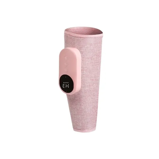 Pink （1 pack） Wireless Air Compression Leg Calf Massager with Heat - Rechargeable Kneading Relaxation Wrap for Sore Muscles, Travel, Home and Office Use, Portable Design with Multiple Modes