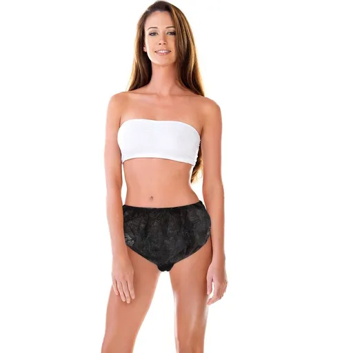 10-Pack Breathable Women's Disposable Underwear Non-Woven Fabric for Sauna, , Travel, and Use