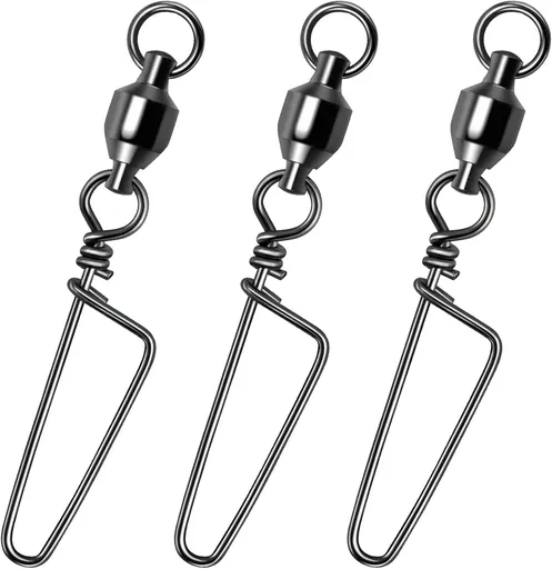 Fishing Snap Swivels, High Strength Ball Bearing Swivel with Stainless Steel Coastlock 26-503LB, Black Nickel Coating Corrosion Resistance Freshwater Saltwater #6-178LB-10pcs-Extra Inventory