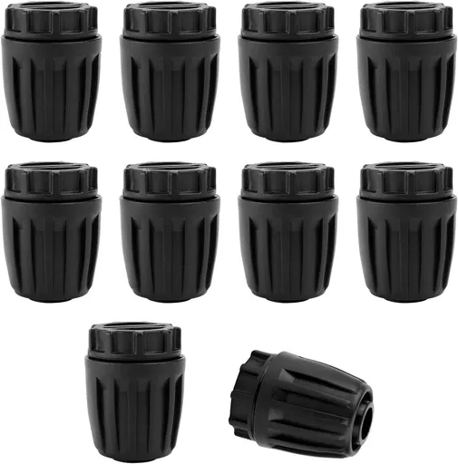 10pcs 1/2 Inch Irrigation End Caps, Anti-Drop Barbed Lock Nut End Hose Plugs Fittings for (1/2" ID x 0.6-0.63" OD) 16mm Drip Tubing Connectors for Garden Watering System Drip Line Sprinkler Parts