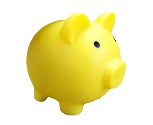 Christmas Cartoon Pig Shaped Money Saving Box Bank Coins Storage Case Home Decor-Yellow L