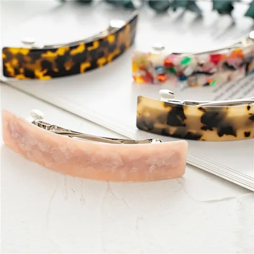 6 Pcs Tortoise Shell Hair Barrettes,Stocking Stuffers for Women Acetate French Design Hair Clips for Girls Mom