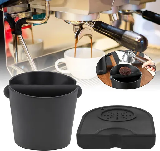 Silicone Coffee Grounds Container Coffee Mat Non-Slip Base Removable Tamper