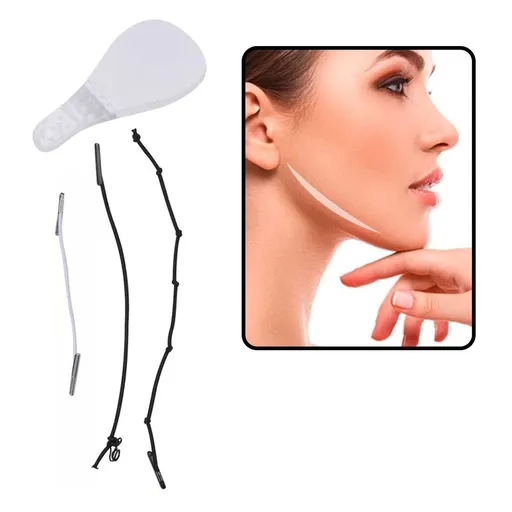 Face Lift Tape, Face Tape Lifting Invisible with 3 Pieces Elastic Lifting Ropes, Tightening Skin and Hiding Facial (White, 40)