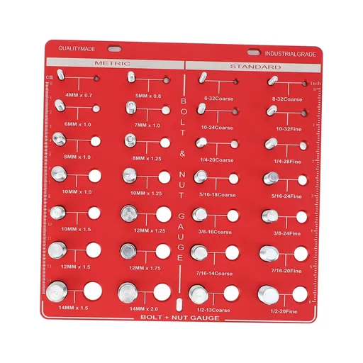 28 Hole Bolt Nut Identifier Gauge Metric Aluminum Alloy Nut Bolt Thread Checker for DIY Buffs