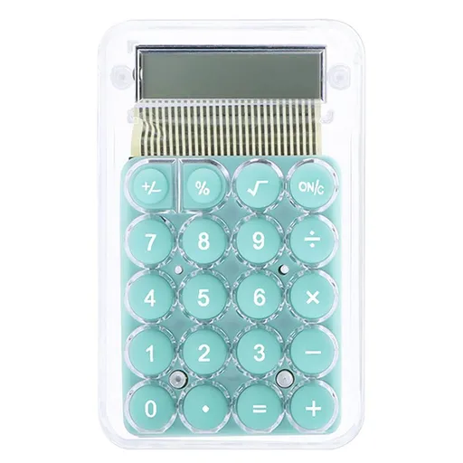 Cute Cartoon Transparent Calculator Students 8 Digit Standard Function Desktop Electronic Calculator