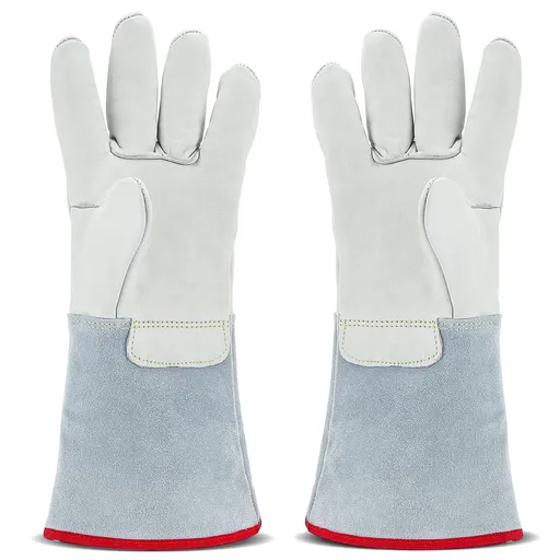 Cryogenic Gloves 40cm Long Mid-arm LN2 Protective Gloves for Liquid Nitrogen/Dry Ice/Cold Storage
