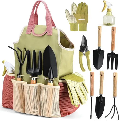 10‑Piece Heavy‑Duty Gardening Tools Set, Complete Garden Hand Tool Kit with Storage Tote Bag, Ergonomic Garden Supplies, Ideal Gardening Gift for Women Gardeners