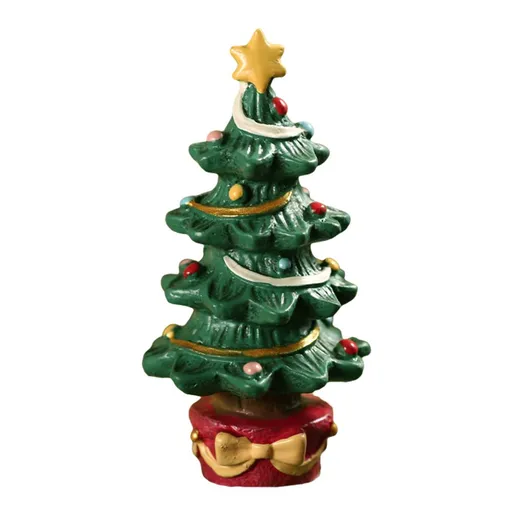 Fish Tank Aquarium Ornament Resin Christmas Tree Gift Box Ornament Christmas Landscaping Decor
