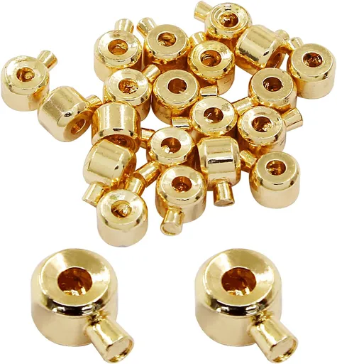 20Pcs Gold Plated Brass Rondelle Spacer Beads 3mm for DIY Bracelet Necklace Jewelry Making