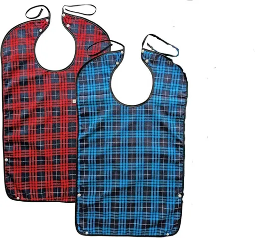 Adult Bibs for Men Women Elderly Reusable Large Adult Bibs Reusable Waterproof Clothing Protector with Crumb Catcher