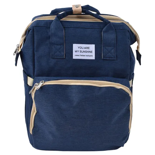 Backpack Multifunctional Foldable Large Capacity Baby Diaper Storage Bag for TravelDark Blue
