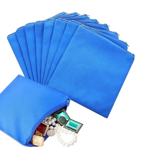 8 Pcs Zippered Silver Storage Bags Anti Tarnish Bags Silver Pouches Silver Keeper Jewelry Storage Protector Bags
