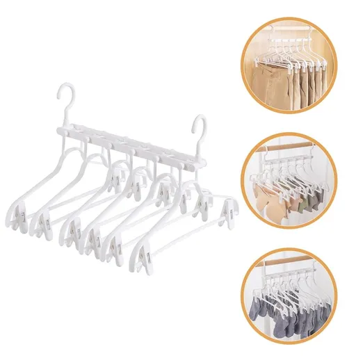 Expandable White Clothes Drying Rack Household Hanger for Indoor and Outdoor Laundry