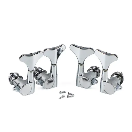 4 pack（2 left+2 right）Full Sealed Machine Heads Tuners Tuning Pegs Keys with Y-Style Button for Electric Bass