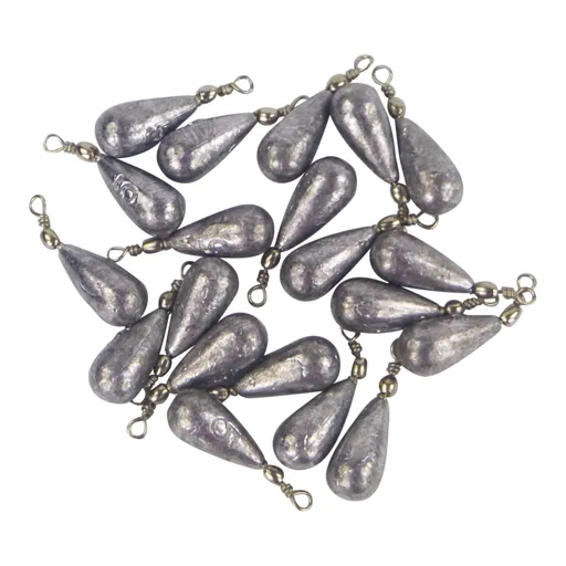 Swimerz 5gm Teardrop Sinker, Lead, 20 pack