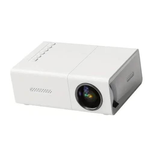 Mini Projector 1080P HD Portable Multimedia Projector USB HD Multimedia Interface Support for Home Office Outdoor Indoor US Plug 110‑220V