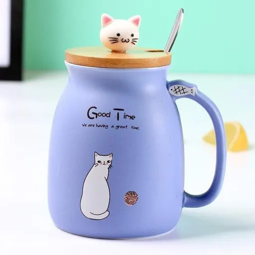 House Of Dasein Multi Purpose Kitten Mug - Purple