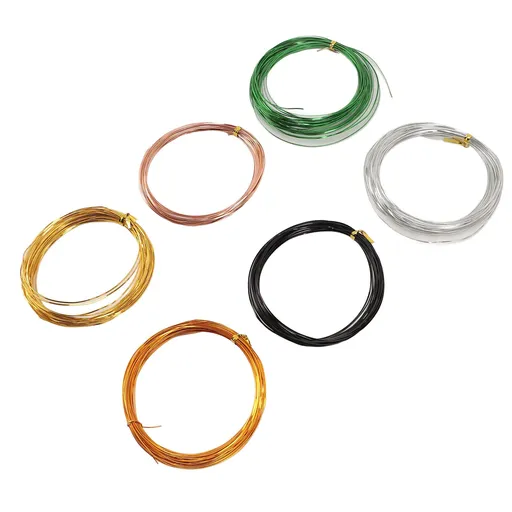 6 Rolls Aluminum Craft Flat Wire 32.8ft Bendable 0.5mm 0.1mm Thick Sculpturing Wire Craft Flat Wire for Jewelry Making Weaving Enameling