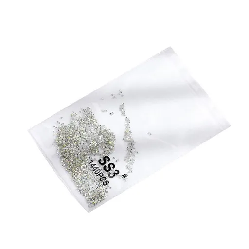 1440Pcs Glitter Rhinestones Crystal Flat Clear Bottom Glass Nail Art Nail Drill - Coloured Crystal-SS3