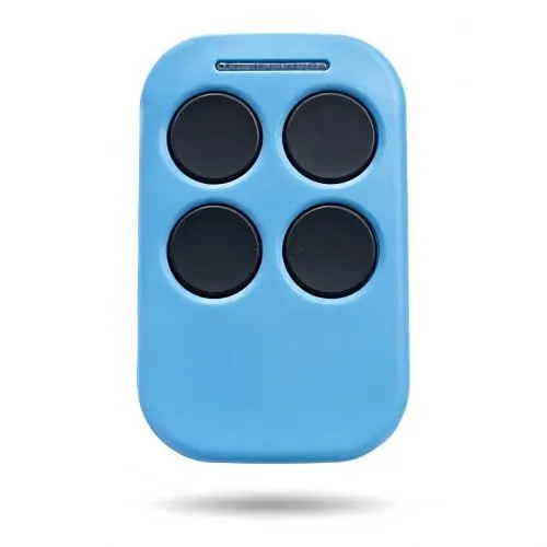Universal Garage Door Opener Remote 4 Button, Rolling Code Clone Gate Remote, 280-868MHz Multi Frequency Programmable Learning, 100+ Brands Compatible - Blue - Size 58mm
