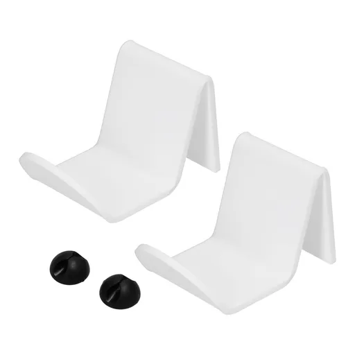 2pcs Game Controller Stand White Acrylic Durable Gamepad Holder with Wire Clamp for Gamepad Headphone Organizing