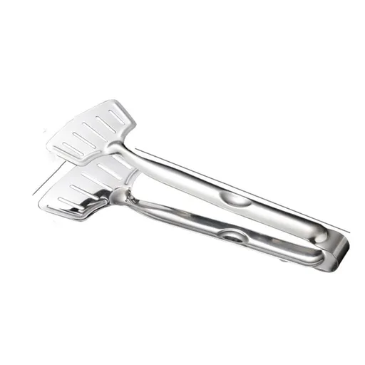 Stainless Steel Tong for Beef Burgers, Silver, Fried Fish Clamp/Holder Grill Food Clamp/Holder Stainless Steel Bread Kitchen Tool