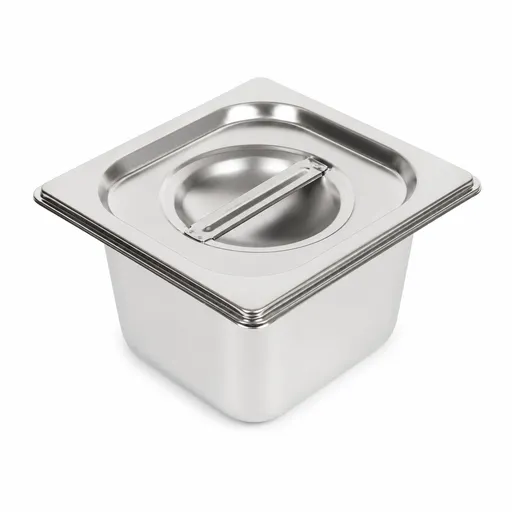 Commercial Stainless Steel GN 1/6 150mm Deep Gastronorm Bain Marie Buffet Steam Table Food Pan with Lid