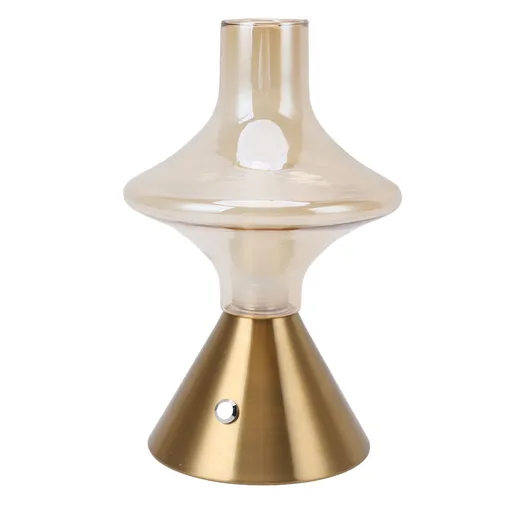 Cordless Table Lamp Rechargeable 1800mAh Battery Operated Lamp Dimmable Touch Bedside Lamp Glass Lampshade for Outdoor Home Decor Bedroom
