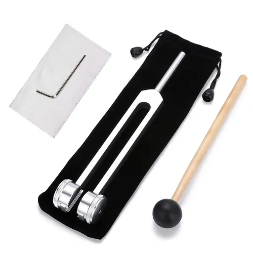 128 HZ Weighted Tuning Fork Diapason Medical 128 hertz Tuning Forks for Healing 128HZ with Silicone Hammer Cleaning Cloth