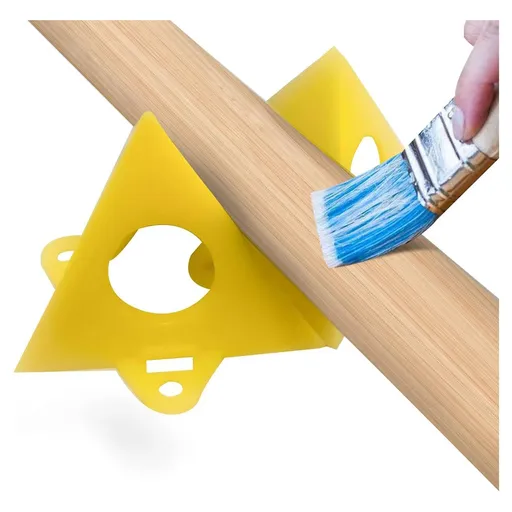 20Pcs Painters Paint Stand,Yellow Cone Canvas and Cabinet Door Riser, Paint Canvas Support Stand Painters Pyramid Stands Plastic