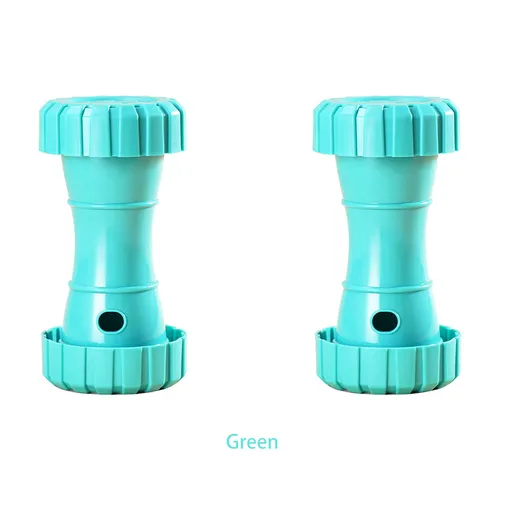 2 Pack（Green）: Cat and Dog Treat Dispenser Toy – Interactive, Durable, Bite-Resistant Slow-Feeder, Dumbbell and Tire-Shaped Pet Toy