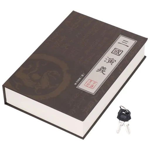 Diversion Book Safe Metal Lifelike Book Money Coin Box with Key Lock for Jewelry Cash Credit CardsRomance of The Three Kingdoms