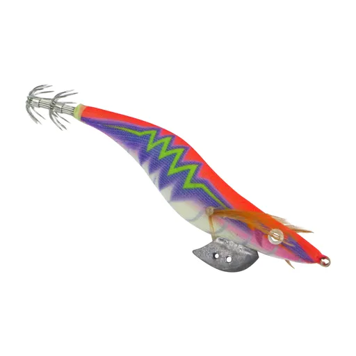 Finesse Rumoika Squid Jig, Red Flare, size 3.5, 2 pack