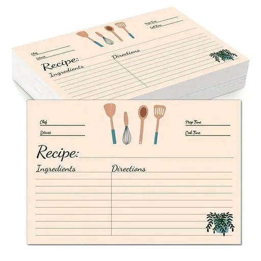 Recipe Card Stock, 4" X 6", 100 Sheets, 2 Packs