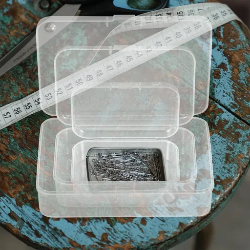 9Pcs Clear Plastic Storage Boxes with Durable PP Material for Small Parts and Jewelry