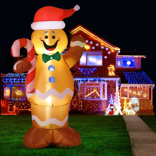 Christmas Inflatable Gingerbread Man 1.5M Height LED Decorations