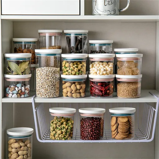 Kitchen Organizers and Storage, Plastic 1× Food Storage Box, Savings Storage Rack, 4.68* 3.51* 3.51 Inches 0.14lb 3-B