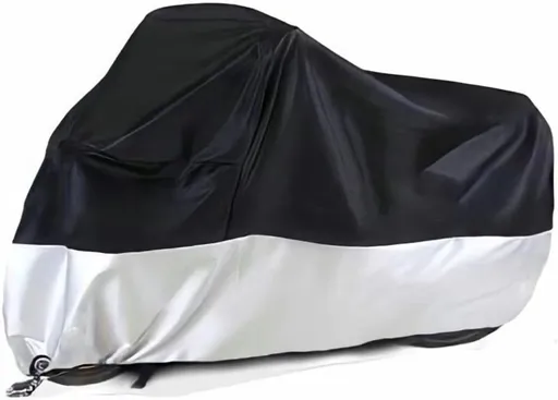 Motorcycle cover, Waterproof car cover with lock holes and storage bag, suitable for motorcycles up to 245 cm